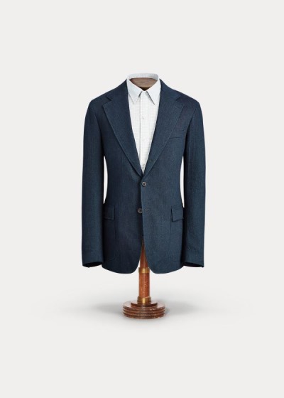 Blazer Ralph Lauren Hombre Azules - Cotton - GAFTI5146